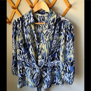 Colorful long sleeve Button Down Top